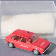 Brekina 25507 VW Golf 1 Kommandowagen Feuerwehr, rot