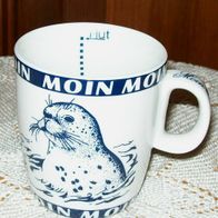 Moin Moin "Seehund-Motiv" Kaffeebecher Pott ° Ebbe & Flut ° Maritim
