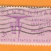 USA 1957 Mi.711 gest.100 Jahre Amerikanisches Institut der Architekten