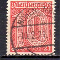 D. Reich Dienst 1905, Mi. Nr. 0017 / D17, gestempelt Hohenlimburg 10.02.1921 #06433