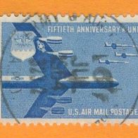 USA 1957 Mi.717 sauber gestempelt Randstück Flugpostmarke