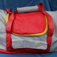 Leichte zusammenfaltbare Sport-Tasche rot / hellgrau / gelb