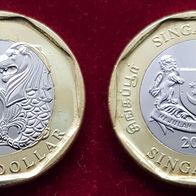 14525(2) 1 Dollar (Singapur / Merlion) 2013 in UNC .... von * * * Berlin-coins * * *