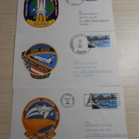 3 Belege Space Shuttle STS-61-C/ -51-G/66/(1985/1986/1994)