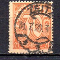 D. Reich Dienst 1920, Mi. Nr. 0020 / D20, gestempelt ZEITZ 31.07.1920 #06467