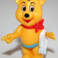 Fremdfiguren Haribo Glücksbärchen Goldbär 1995 Nr.4 - mit Handtuch. Werbefigur