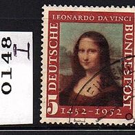 Bundesrepublik Deutschland Mi. Nr. 148 Leonardo da Vinci : Mona Lisa o <