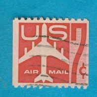 USA 1958 Mi.733 C senkrecht geschnitten gestempelt Rollenmarke Flugpostmarke