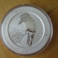 Australien Kookaburra Elizabeth II 30 Dollar 2008 / / 1 kg. Silber Münze