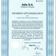 Adia S. A. Cheserex, Schweiz 1er-OS 1985-1995