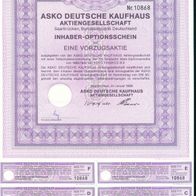 ASKO Deutsche Kaufhaus Aktiengesellschaft 1er-OS 1986-1993