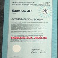 Bank Leu AG. 1er-OS 1986-1996