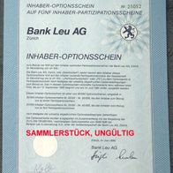 Bank Leu AG. 5er-OS 1986-1996