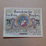 Notgeld / Gutschein Kreis Diepholz 1921