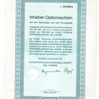 Fuchs Petrolub Aktiengesellschaft Oel + Chemie 1er-OS 1991-1996