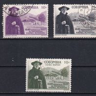 Kolumbien, 1958, Mi. 841-843, Almanza, Satz mit 3 Briefmarken, gest