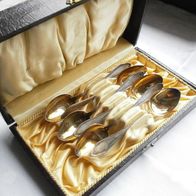 6 Mokkalöffel Silber 800 vergoldet Gepunzt DB antik? Löffel tee kaffee kaviar