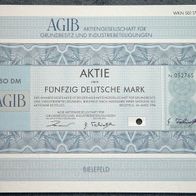 AGIB Aktiengesellschaft für Grundbesitz und Industriebeteiligungen 1994 50 DM