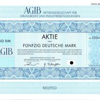 AGIB Aktiengesellschaft für Grundbesitz und Industriebeteiligungen 1996 50 DM