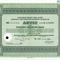 Berliner Kraft- und Licht (BEWAG)-Aktiengesellschaft 1964 100 DM