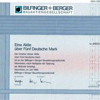 Bilfinger + Berger Bauaktiengesellschaft 1996 5 DM