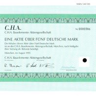 C. H. A. Bauelemente Aktiengesellschaft 1995 5 DM