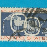 USA 1959 Mi.754 mit Nummerstempel Eröffnung des St. Lorenz Seeweges