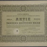 Concordia Bergbau-Aktien-Gesellschaft, Oberhausen (Rhld.) 1952 1000 DM