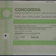 Concordia Chemie Aktiengesellschaft 1984 100 DM