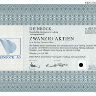 Deinböck-Immobilien-Vermögensverwaltung Aktiengesellschaft 1989 1000 DM