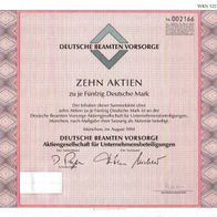 Deutsche Beamten Vorsorge Aktiengesellschaft für Unternehmensbeteiligung 1994 500 DM