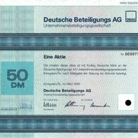 Deutsche Beteiligungs-AG Unternehmensbeteiligungsgesellschaft 1990 50 DM