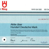 Deutscher Ring Lebensversicherungs-Aktiengesellschaft 1984 100 DM