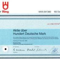 Deutscher Ring Lebensversicherungs-Aktiengesellschaft 1993 100 DM