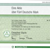 Dresdner Bank Aktiengesellschaft 1995 5 DM