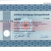 Effekta Beteiligungs-Aktiengesellschaft 1987 50 DM