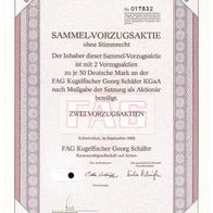 FAG Kugelfischer Georg Schäfer Kommanditgesellschaft auf Aktien 1986 100 DM