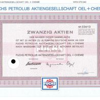 Fuchs Petrolub Aktiengesellschaft Oel + Chemie Stämme 1985 1000 DM
