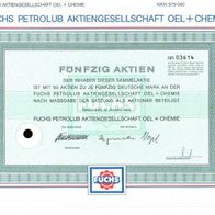 Fuchs Petrolub Aktiengesellschaft Oel + Chemie Stämme 1985 2500 DM