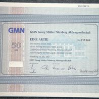 GMN Georg Müller Nürnberg Aktiengesellschaft 1987 50 DM