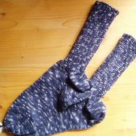 Handarbeit * Kuschelige Wollsocken aus Regia-Sockenwolle, Gr. 40/41, blau