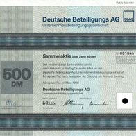 Deutsche Beteiligungs-AG Unternehmensbeteiligungsgesellschaft 1990 500 DM