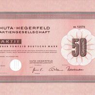 Huta-Hegerfeld Aktiengesellschaft 1973 50 DM