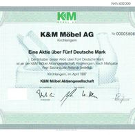 K & M Möbel Aktiengesellschaft 1997 5 DM