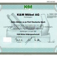 K & M Möbel Aktiengesellschaft 1997 50 DM