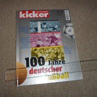 Kicker 100 Jahre deutscher Fußball Fussball November 1999