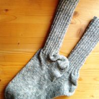 Handarbeit * Kuschelige Wollsocken aus Regia-Sockenwolle, Gr. 42/43, hellblau