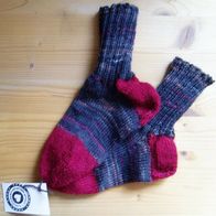 Handarbeit * Kuschelige Kindersocken aus Regia-Sockenwolle, Gr. 28/29 mehrfarbig