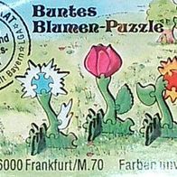 Buntes Blumen-Puzzle 1988 Beipackzettel