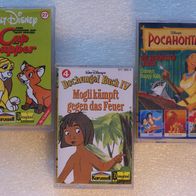 3 MC - Walt Disney Kinder- Kassetten